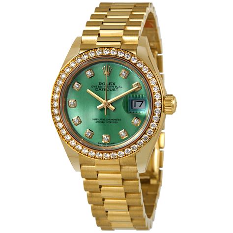 ladies rolex green|rolex with a green face.